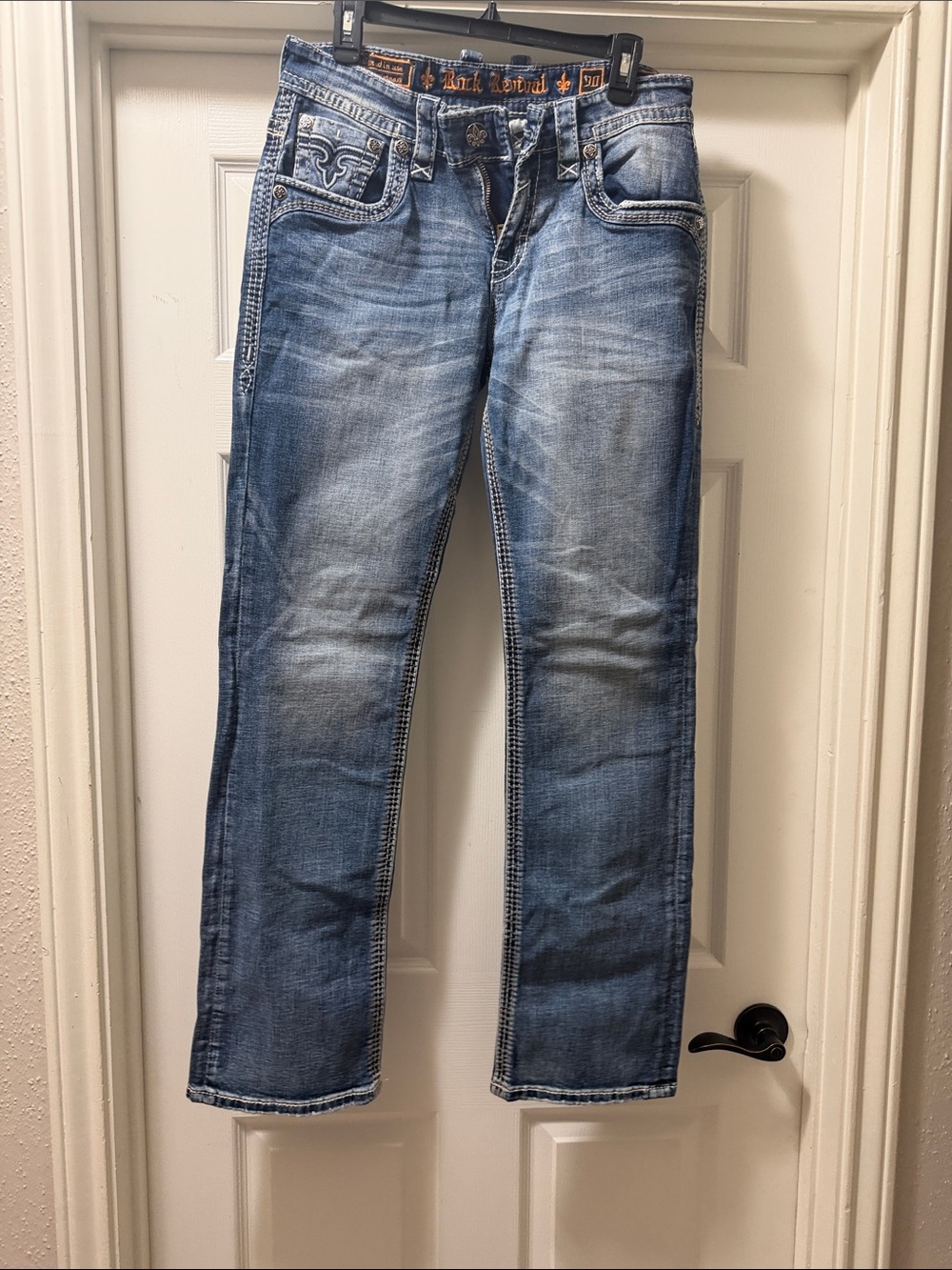 Rock Revival Men's Light Blue Bootcut Jeans